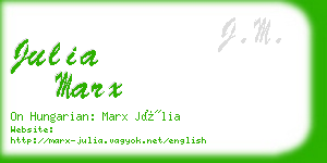 julia marx business card